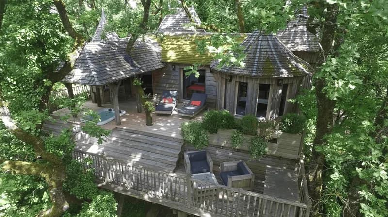Cabane Château Spa et Sauna Puybeton